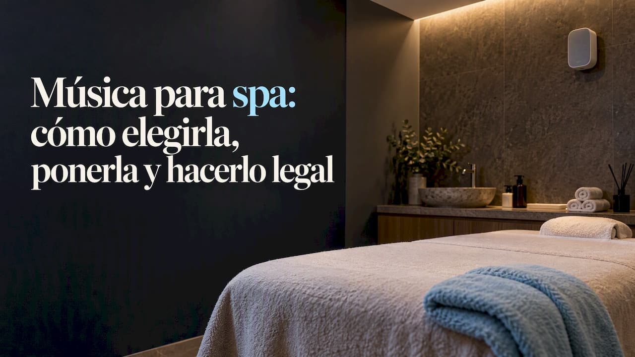Música para spa: cómo elegirla, ponerla y hacerlo legal